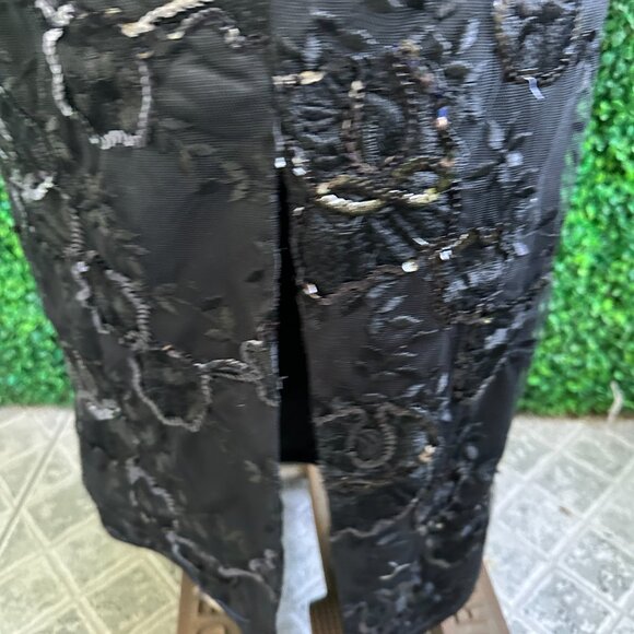 Elegant Black Lace Evening Gown - Picture 8 of 8